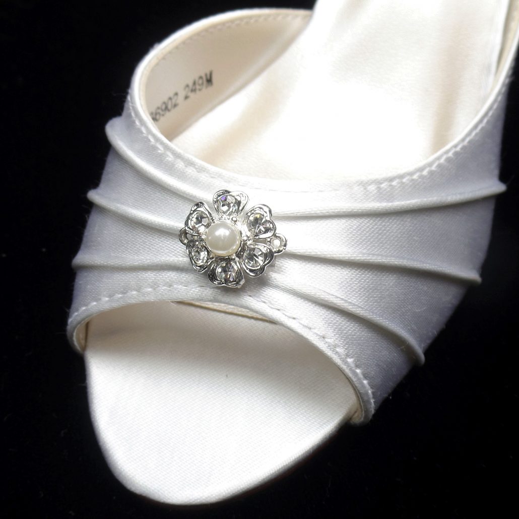 shoe decorations and shoe clips for bridal and wedding shoes