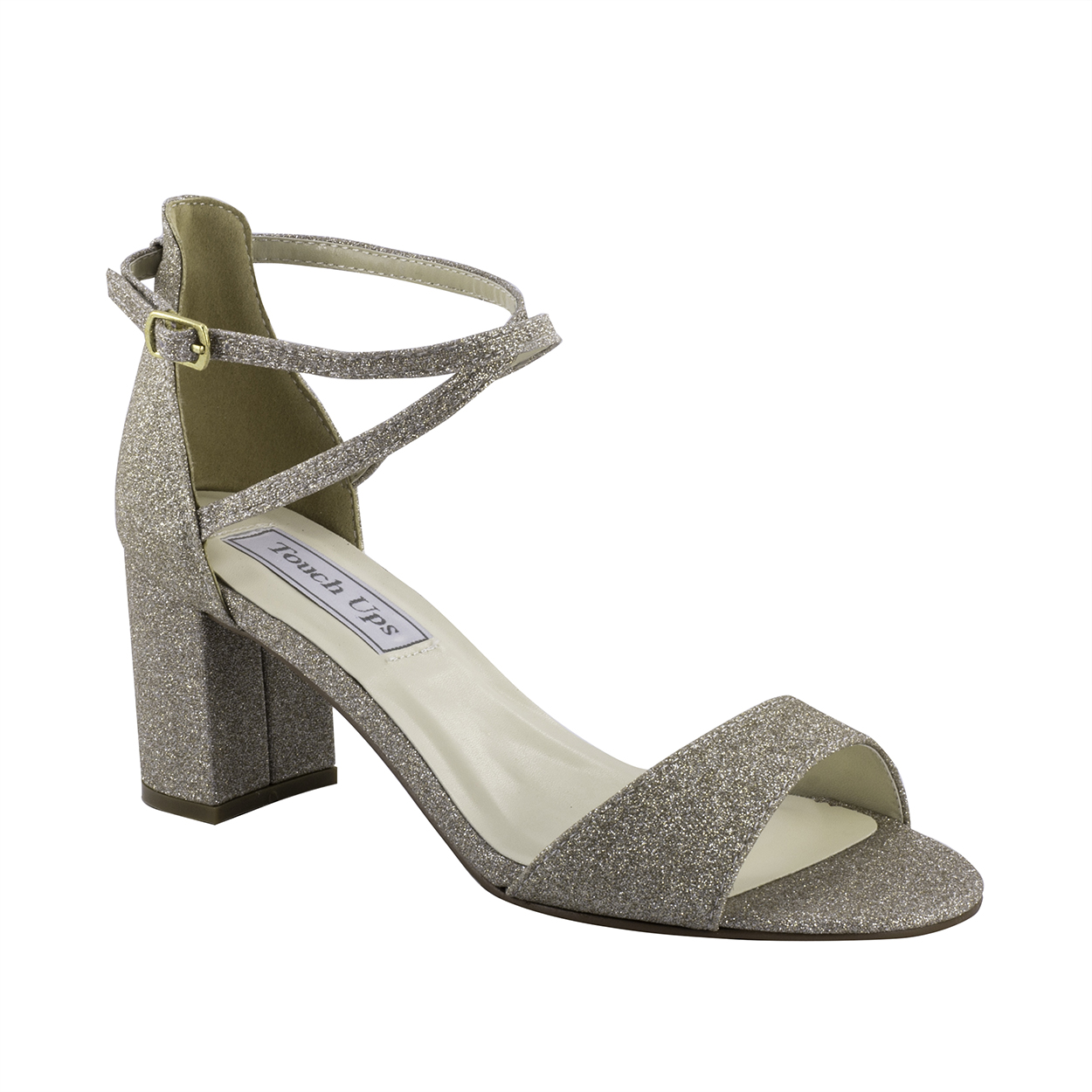 OLIVIA K Women's Open Toe Strappy Rhinestone Dress Sandal Low Heel Wedding  Shoes Silver: Buy Online at Best Price in UAE - Amazon.ae